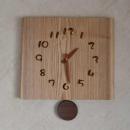 木製振り子時計 タモ角耳付き　特大