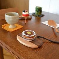 栗のスイーツ皿　ウォールナットの栗皿