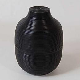 茶筒　漆黒　TOKU