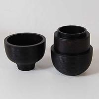 茶筒　漆黒　TOKU