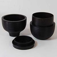 茶筒　漆黒　TOKU