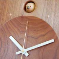 壁掛け時計　角ひよこ1