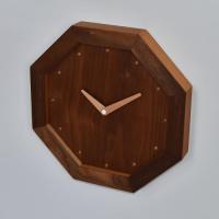 八角時計　ウォールナット