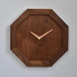 八角時計　ウォールナット