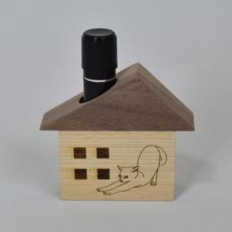 猫の印鑑入れ　マグネット付　ドアスコープカバー