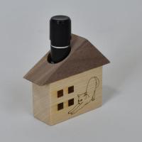 猫の印鑑入れ　マグネット付　ドアスコープカバー