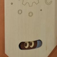 八角振り子時計　視力検査時計　ランドルト環